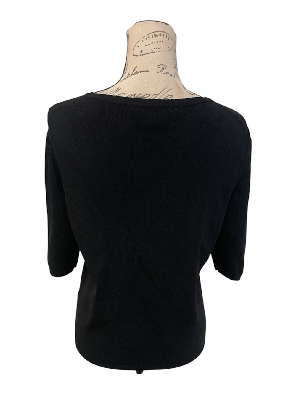 Josephine Chaus Black Knit Button Front Cardigan Top Size Small - Picture 4 of 9